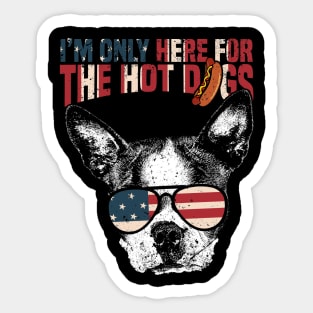 Boston Terrier Shirt Funny 4th of July Sticker